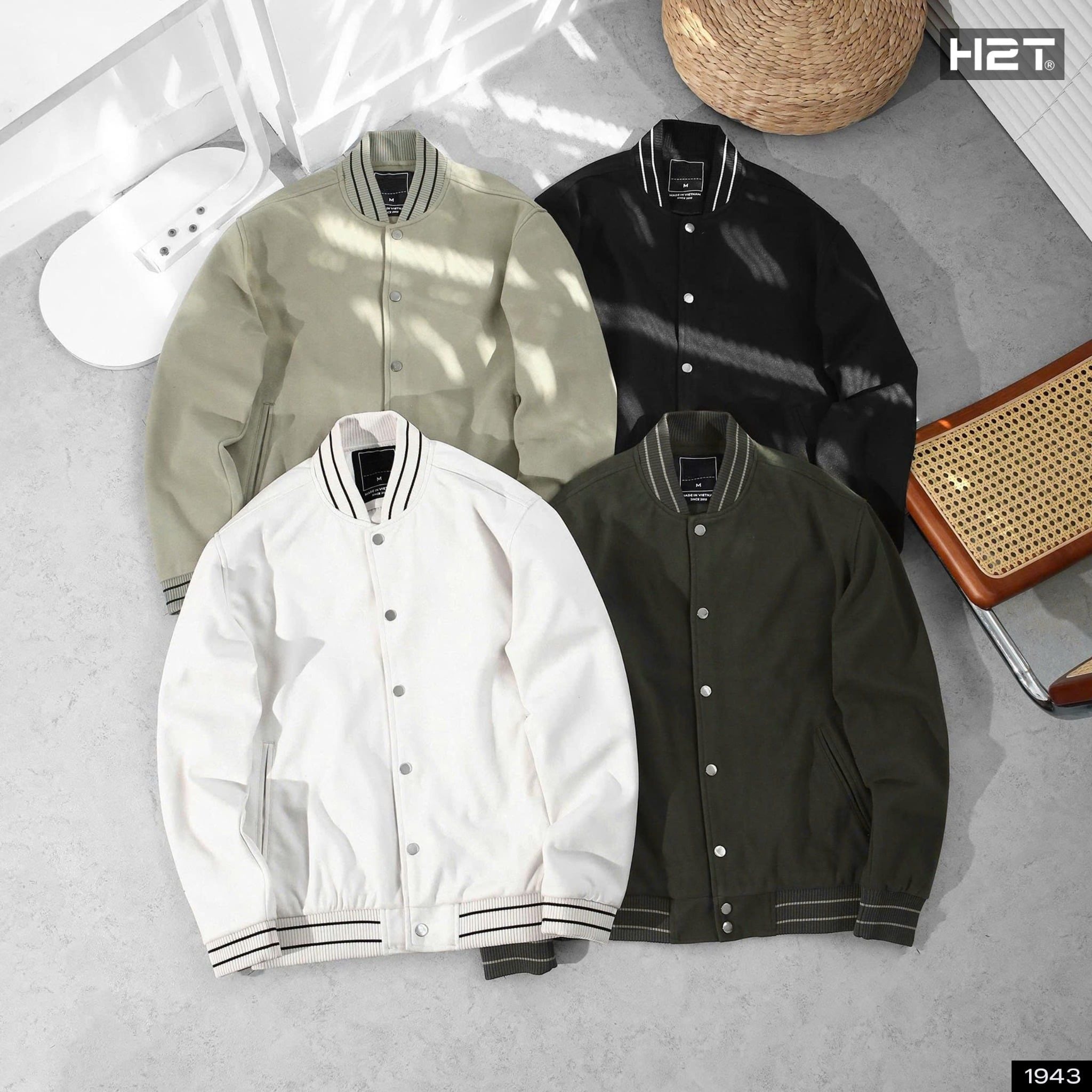  Áo Bomber Dạ Basic 1943 