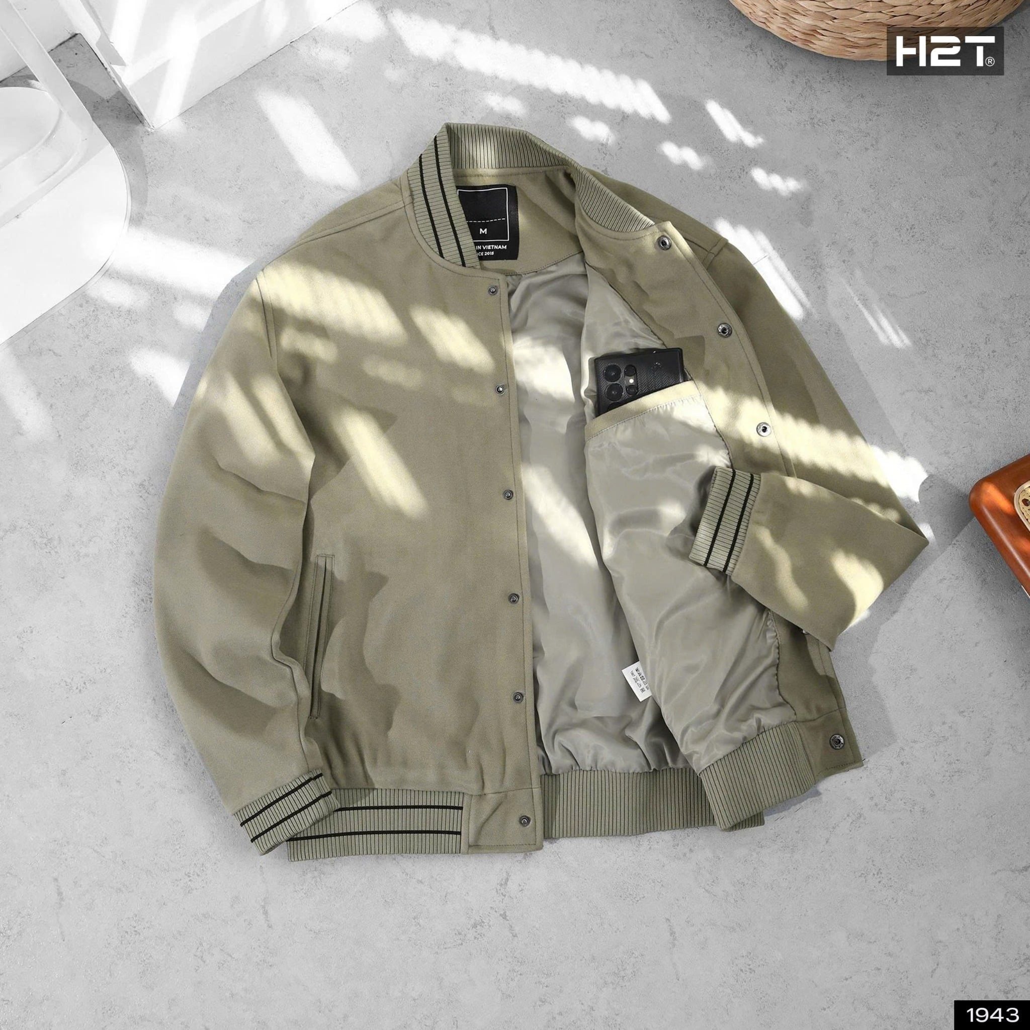  Áo Bomber Dạ Basic 1943 