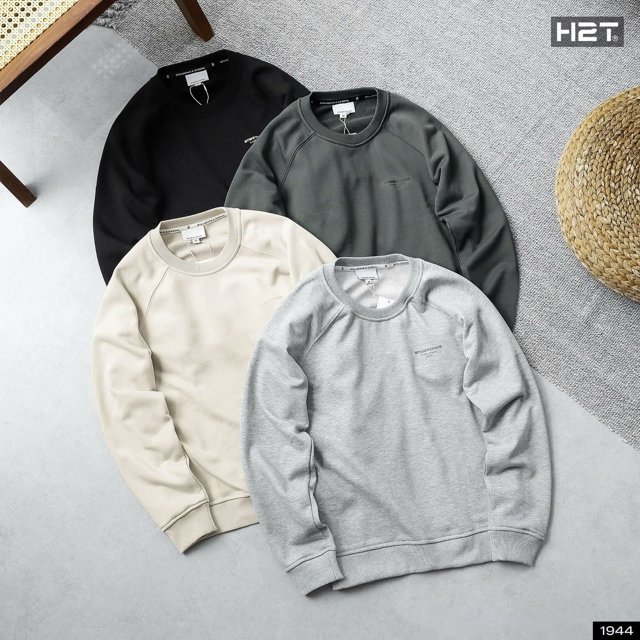  Áo Nỉ Da Cá Basic 1944 