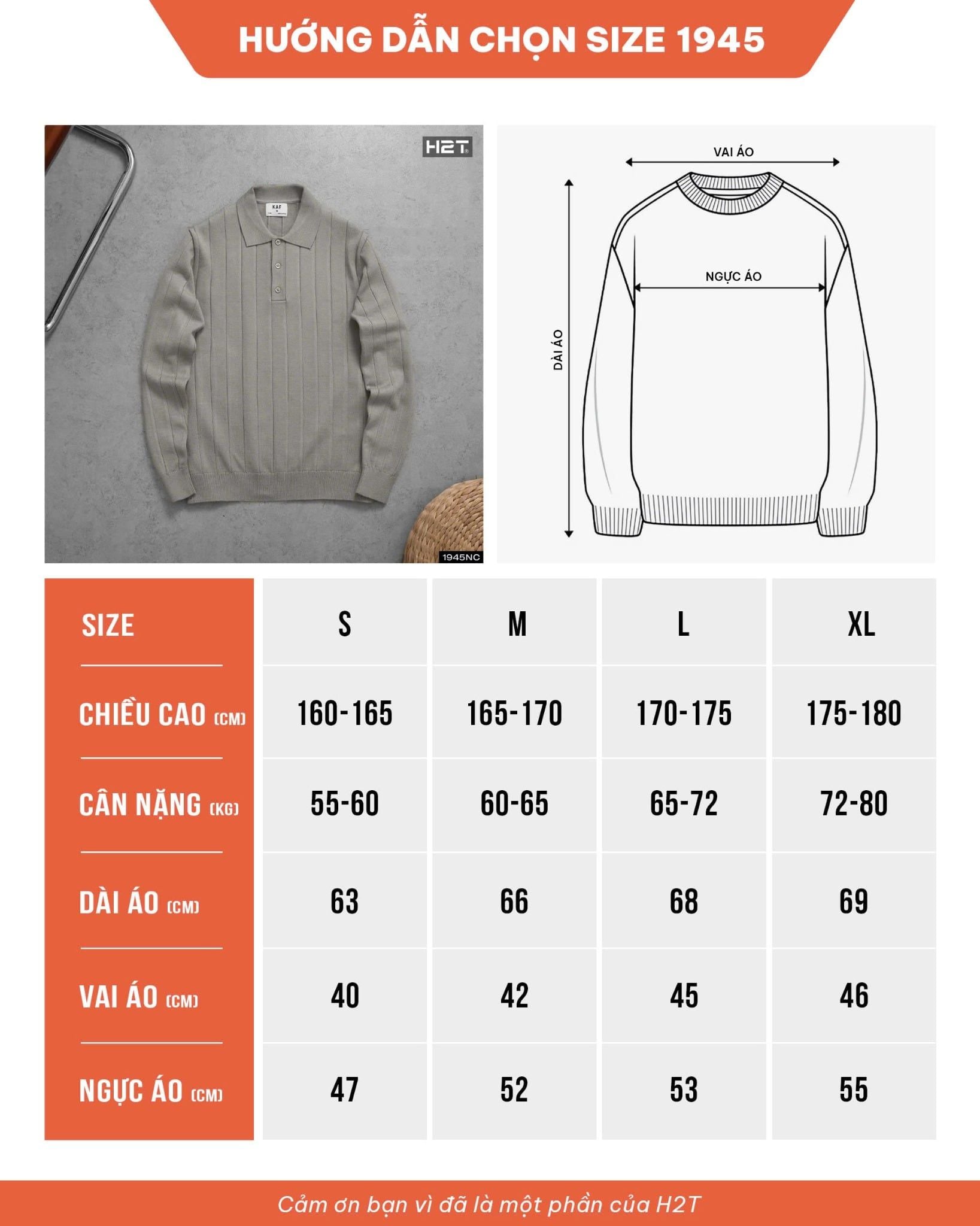  Áo Len Polo Dệt Gân 1945 