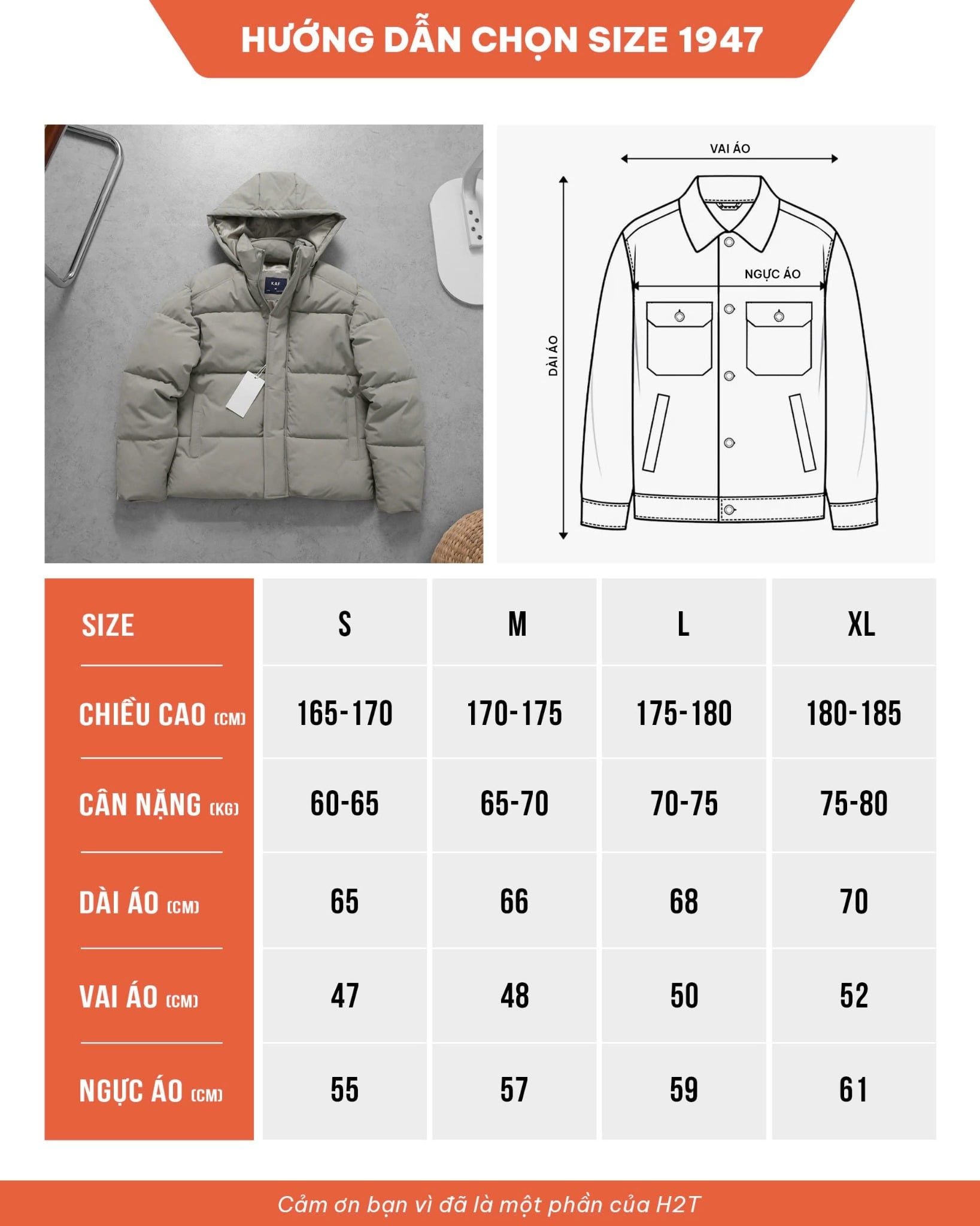  Áo Phao Chần Bông 1947 