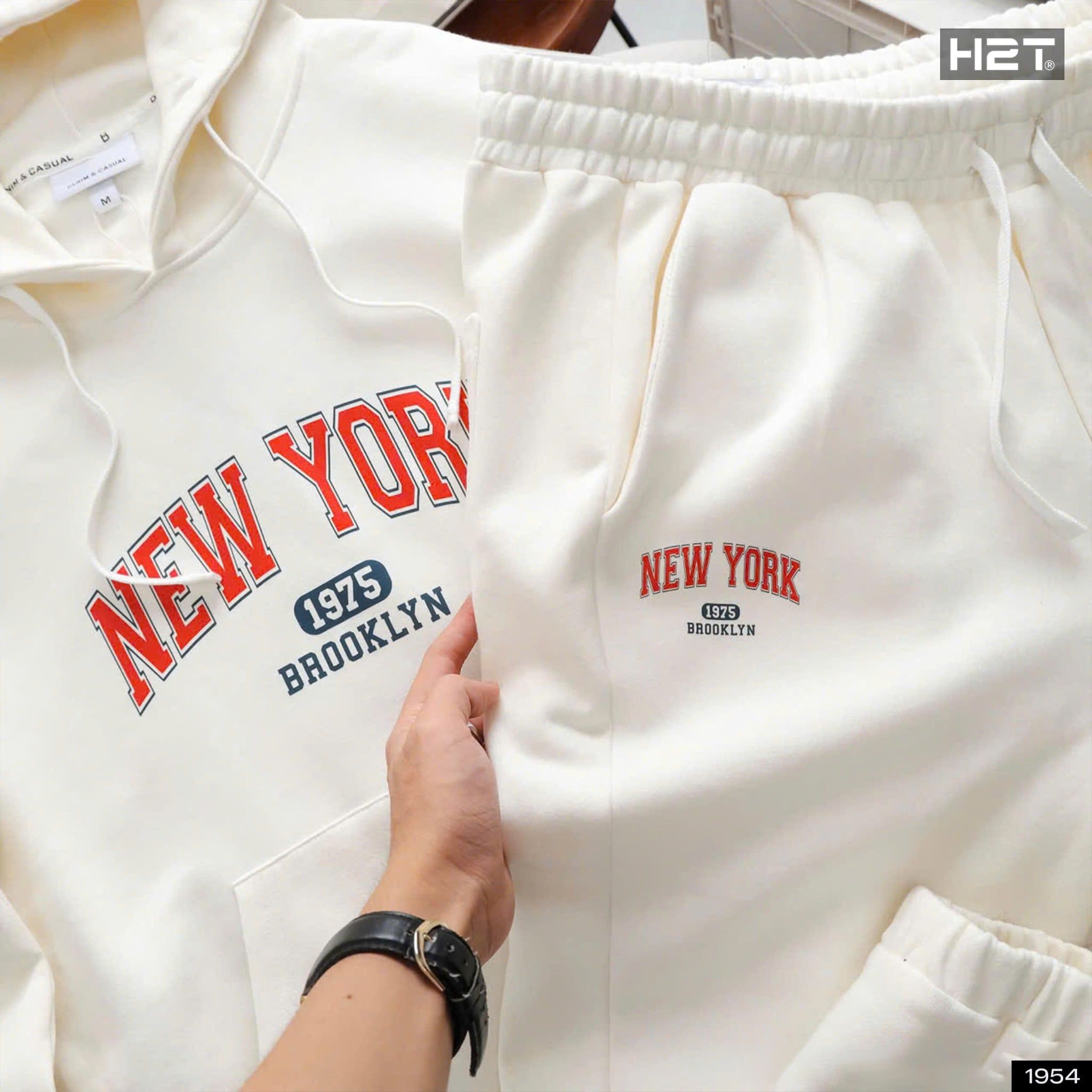  Bộ Nỉ Hoodie In Chữ 1954 