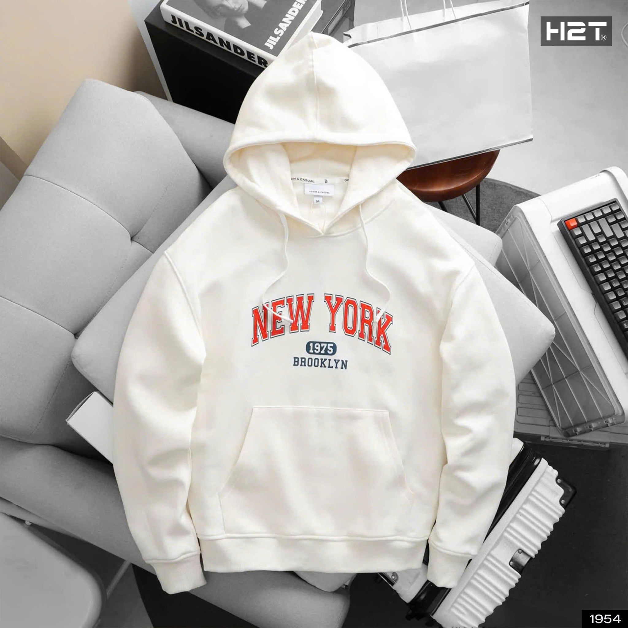  Bộ Nỉ Hoodie In Chữ 1954 