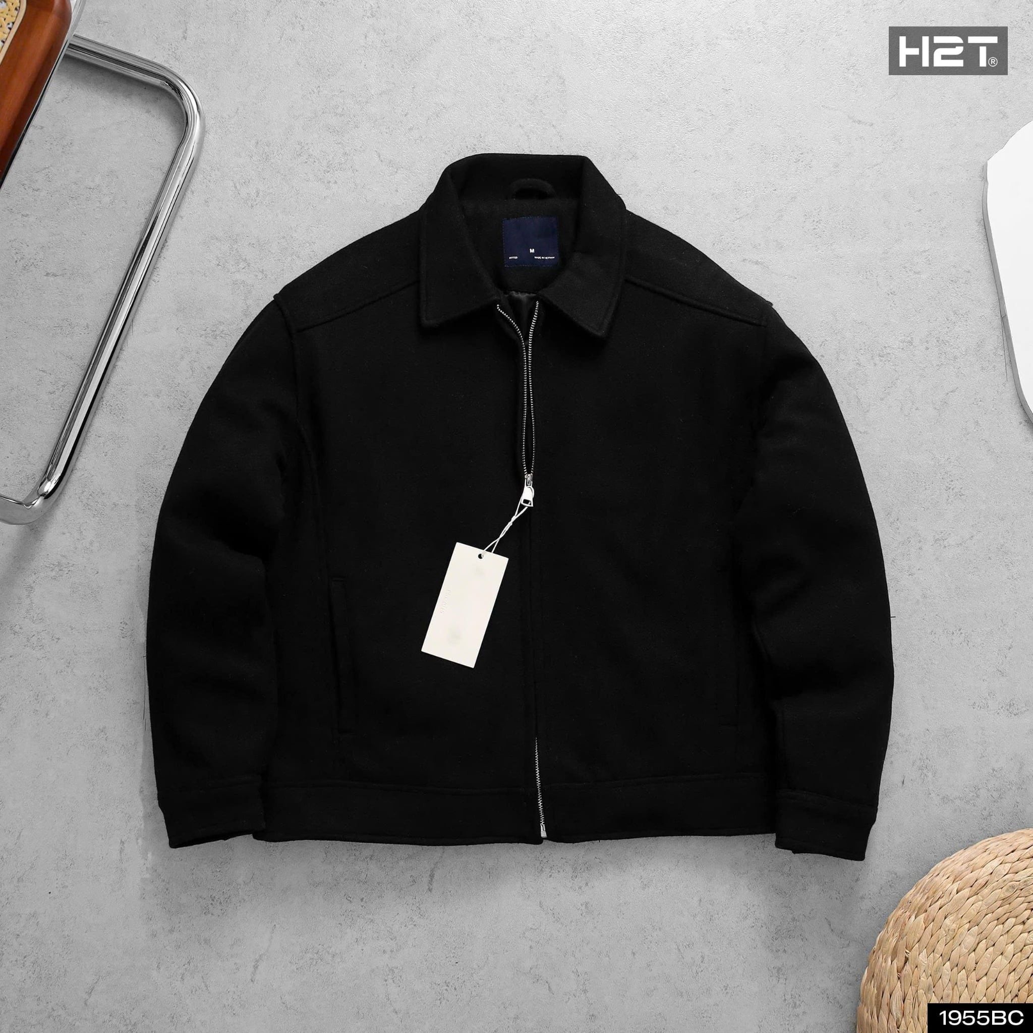  Áo Khoác Dạ Khóa Kéo 1955 