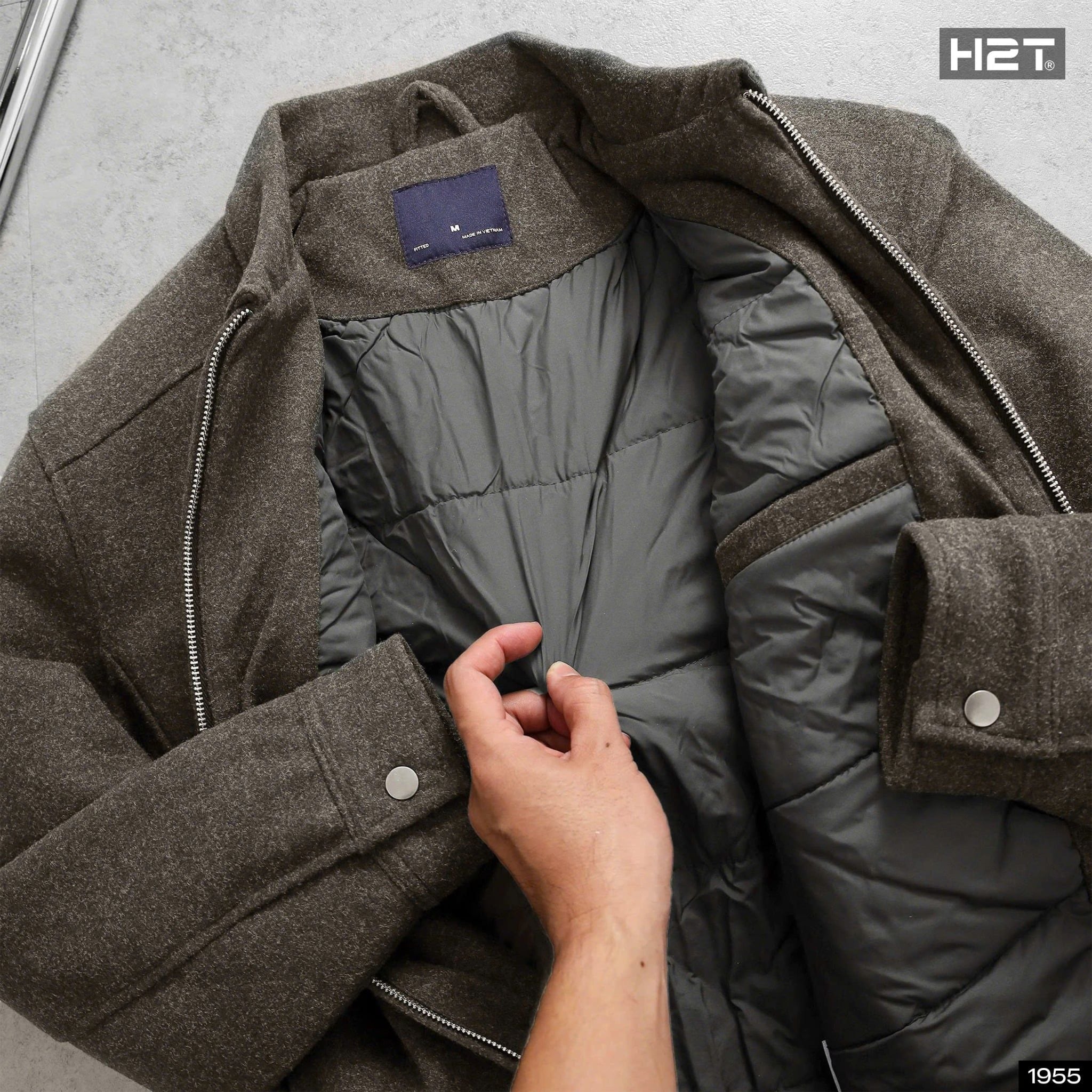  Áo Khoác Dạ Khóa Kéo 1955 