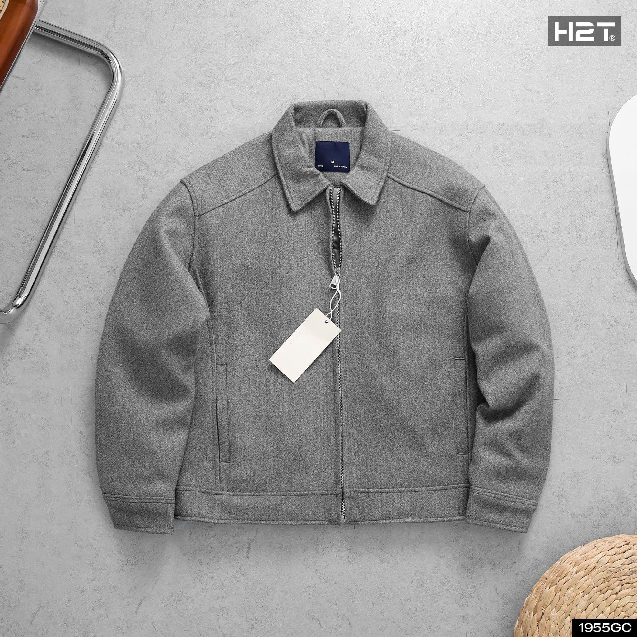 Áo Khoác Dạ Khóa Kéo 1955