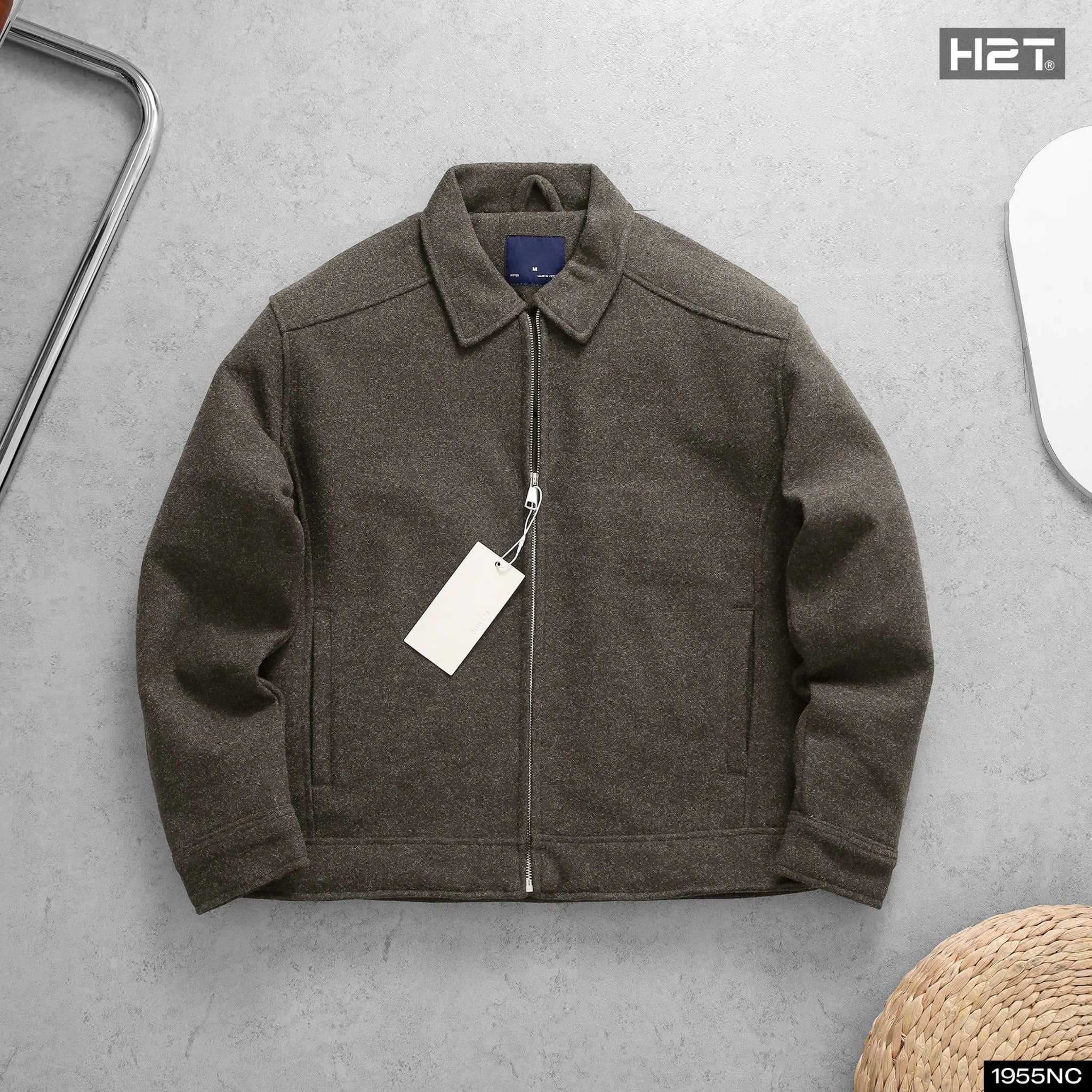  Áo Khoác Dạ Khóa Kéo 1955 