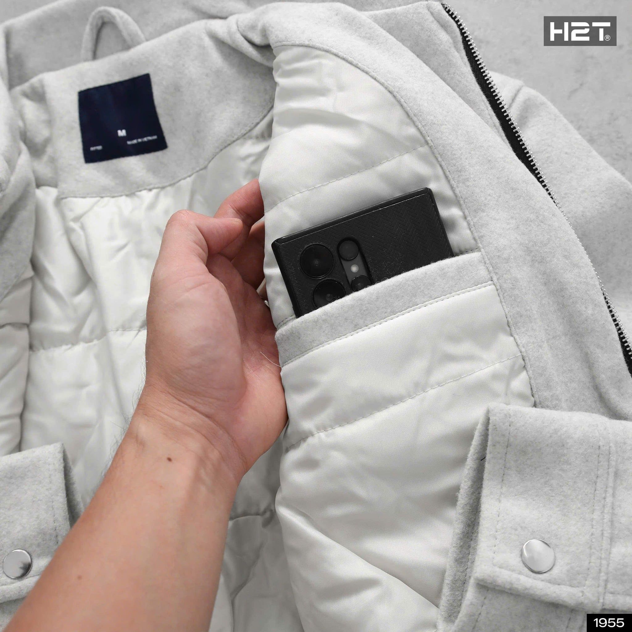  Áo Khoác Dạ Khóa Kéo 1955 