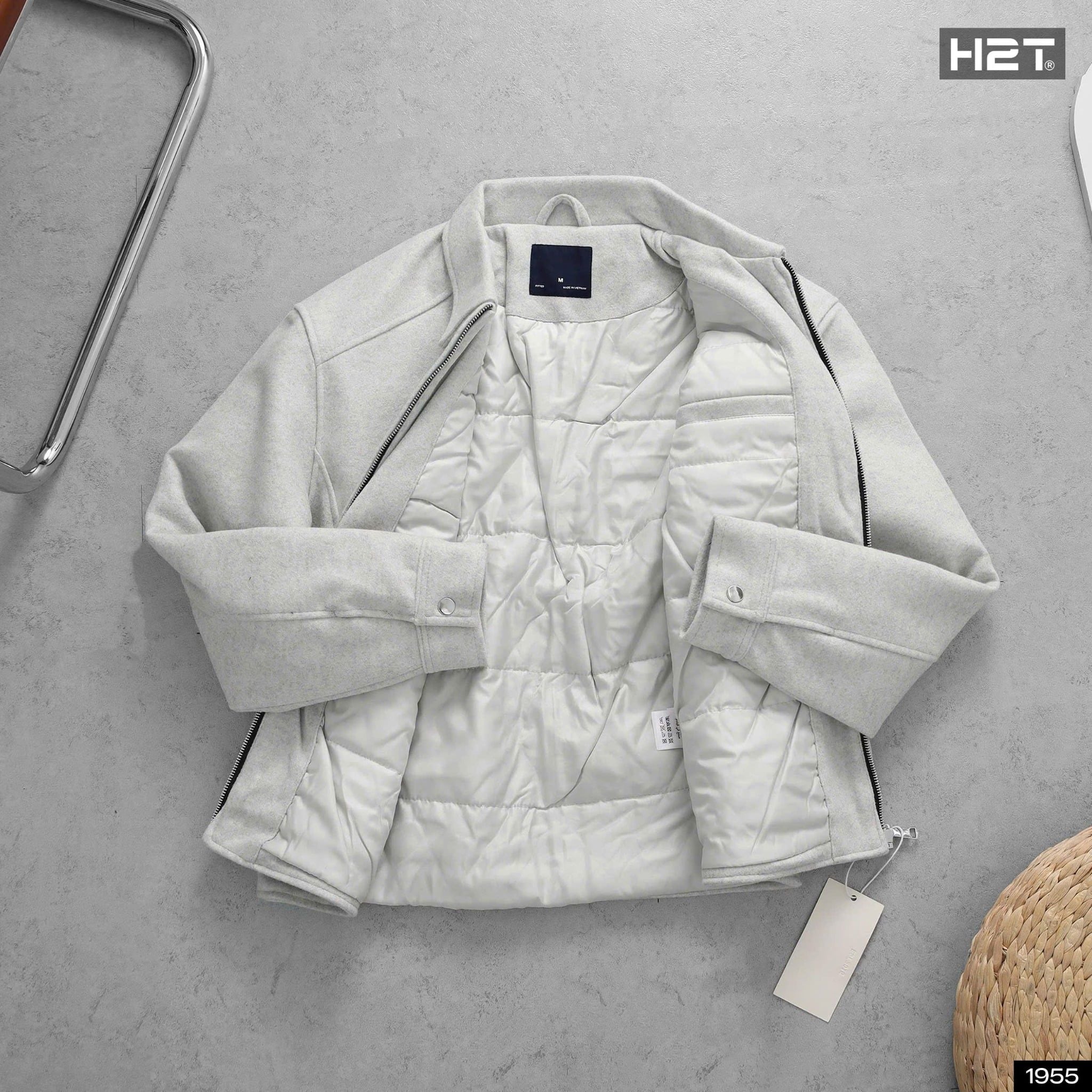  Áo Khoác Dạ Khóa Kéo 1955 