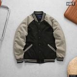  Áo Bomber Dạ Phối Tay Raglan 1966 