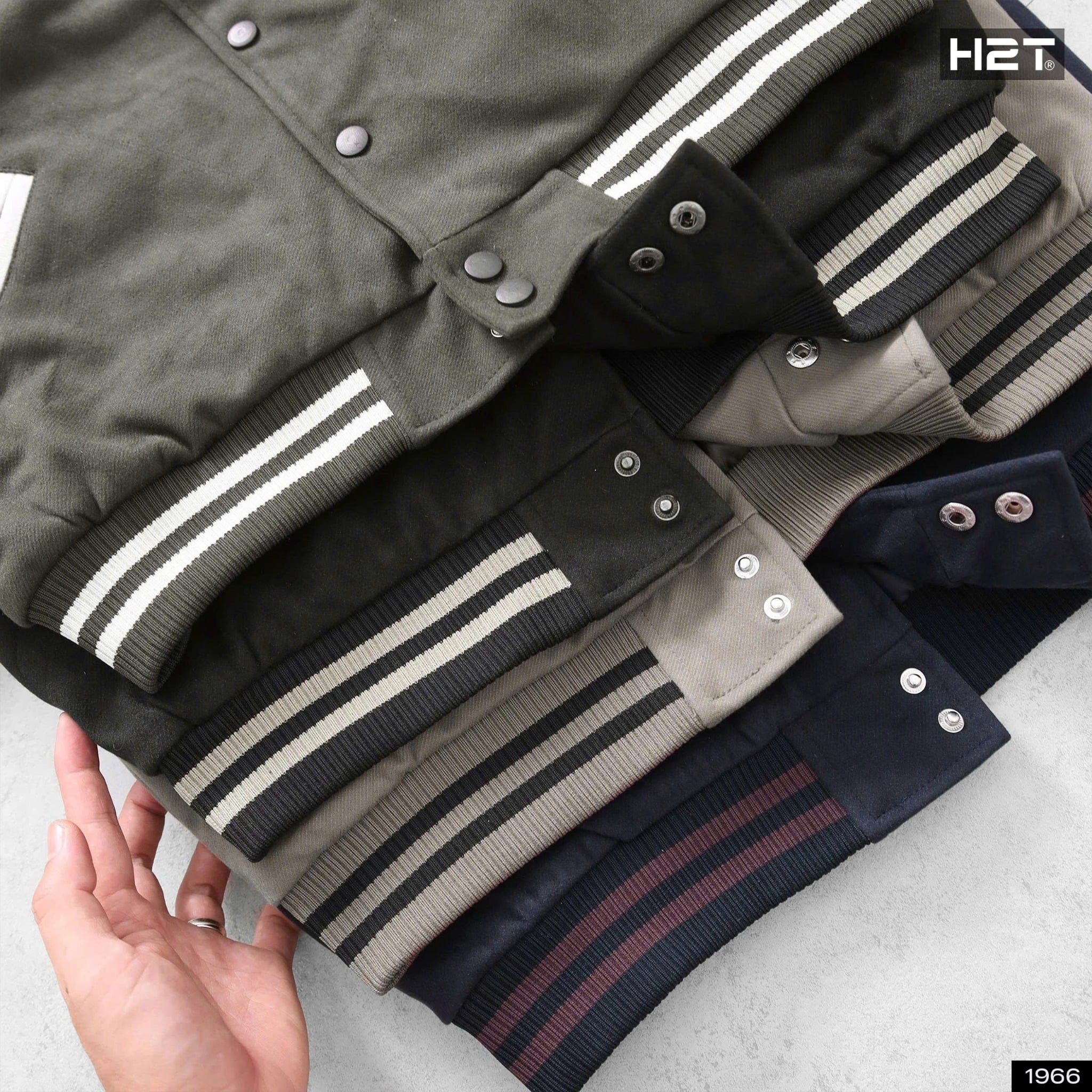  Áo Bomber Dạ Phối Tay Raglan 1966 