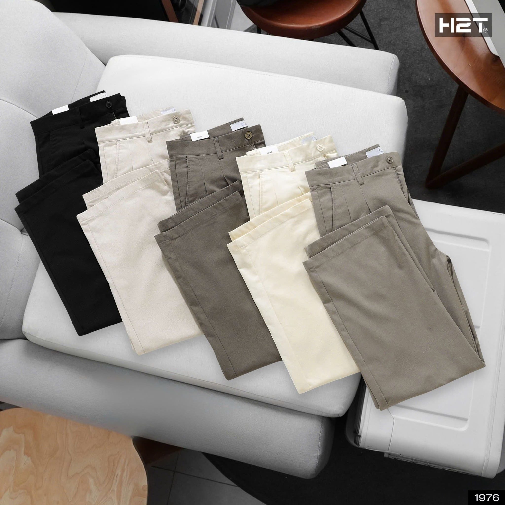  Quần Đũi Ống Suông Xếp Ly 1976 