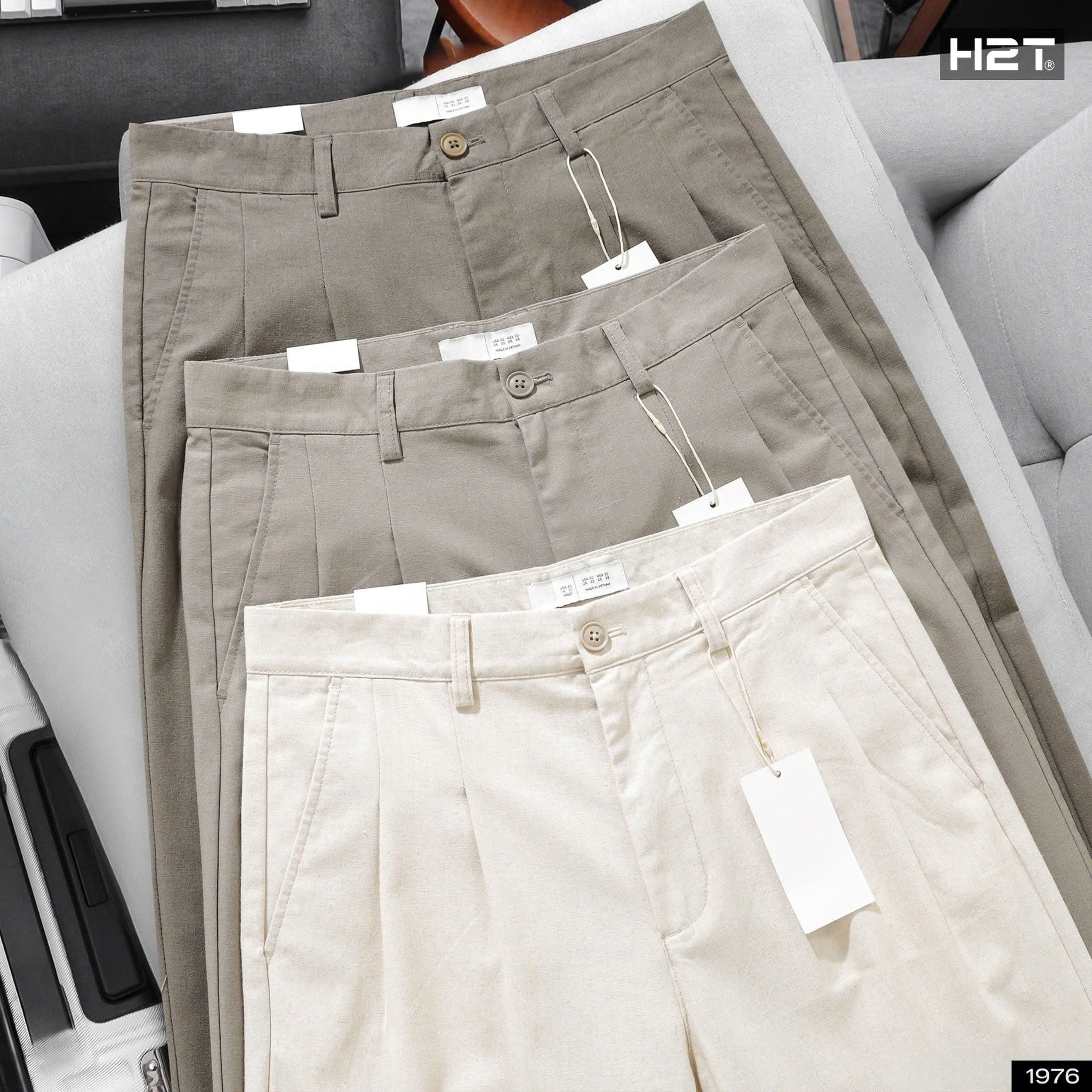  Quần Đũi Ống Suông Xếp Ly 1976 