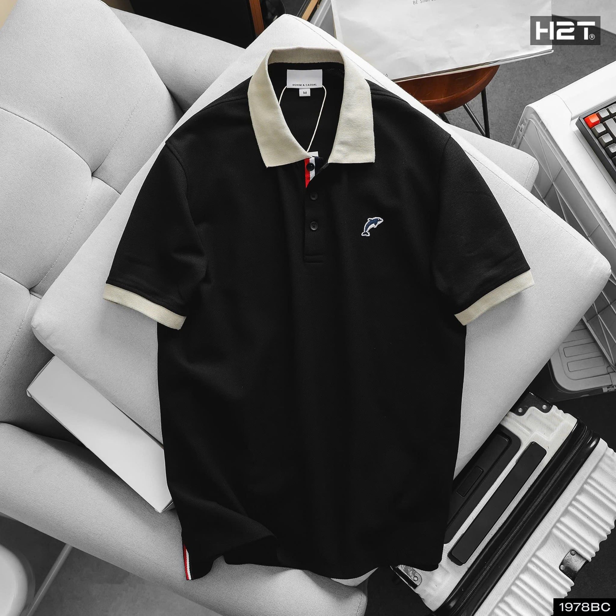  Áo Polo Cá Sấu Phối Cổ 1978 