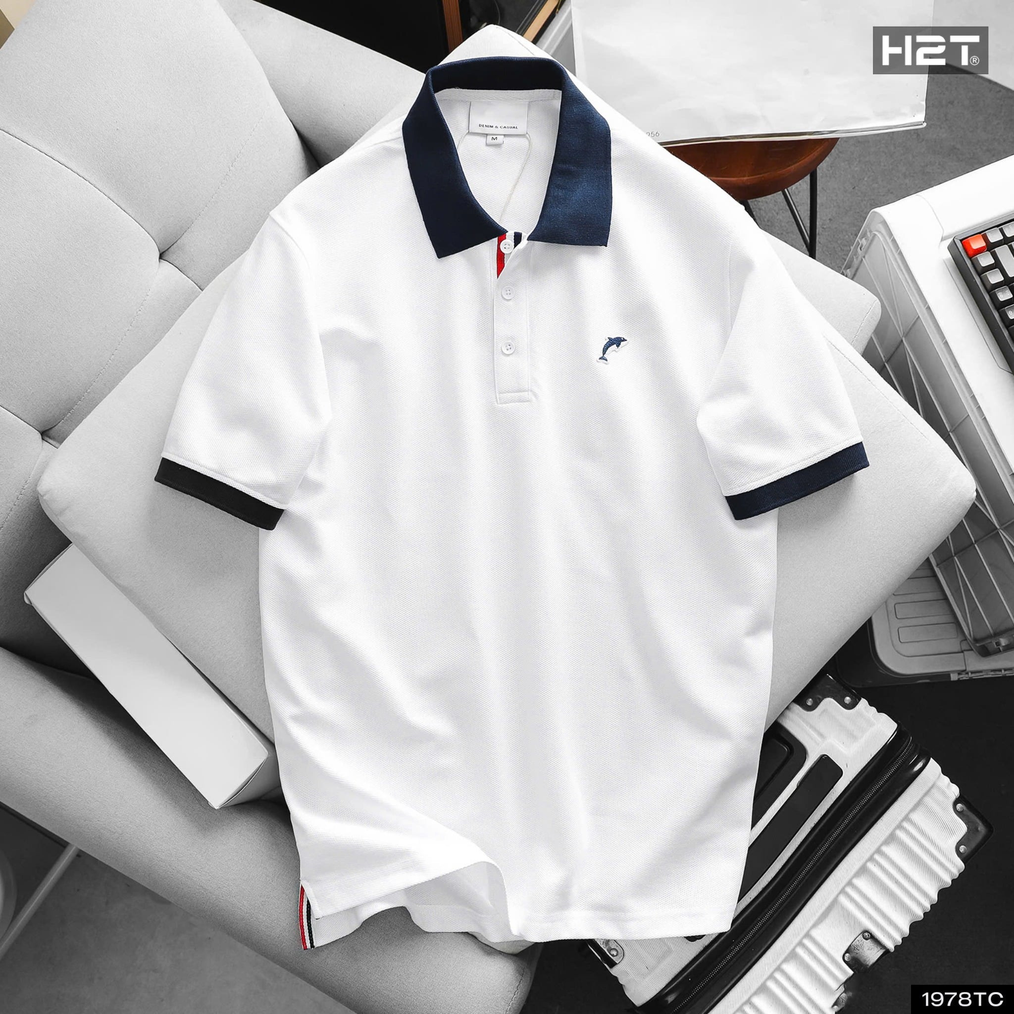 Áo Polo Cá Sấu Phối Cổ 1978