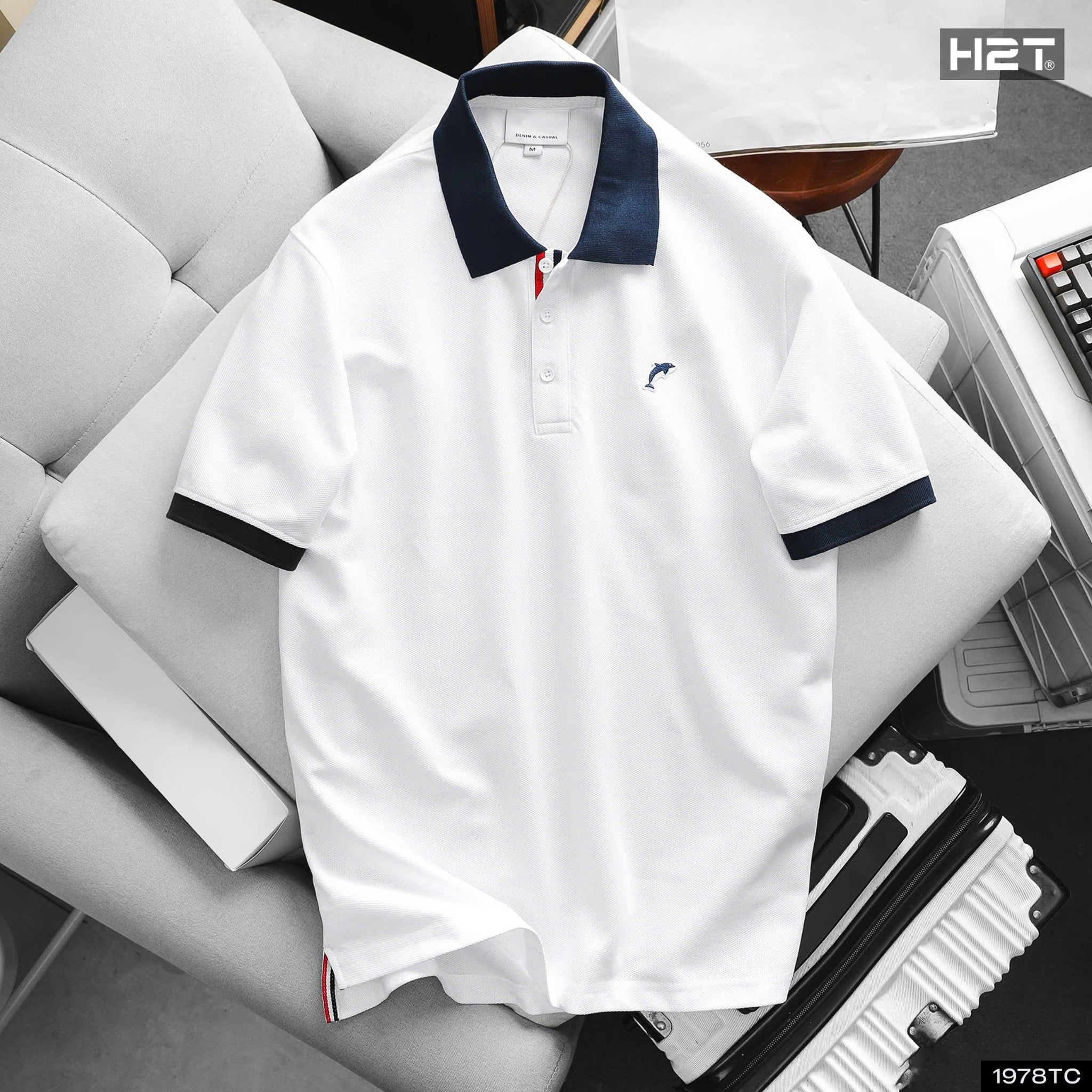  Áo Polo Cá Sấu Phối Cổ 1978 