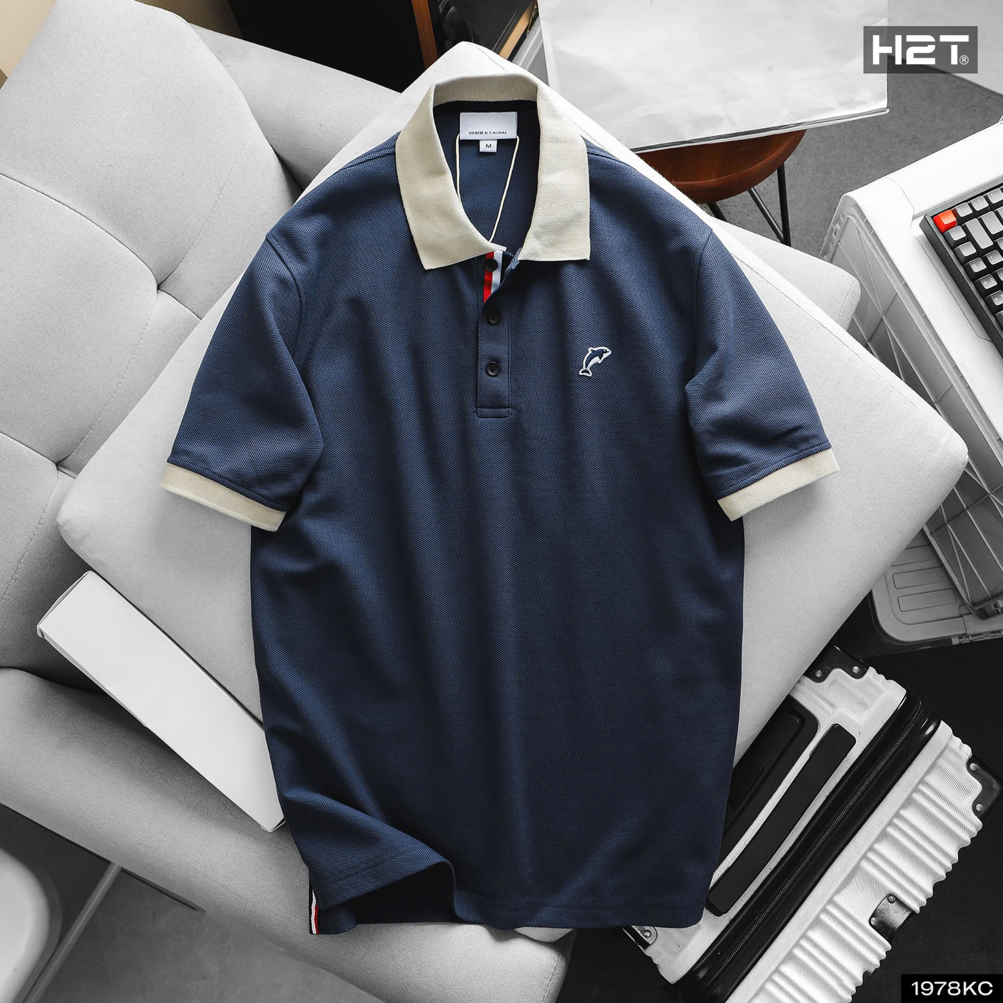 Áo Polo Cá Sấu Phối Cổ 1978