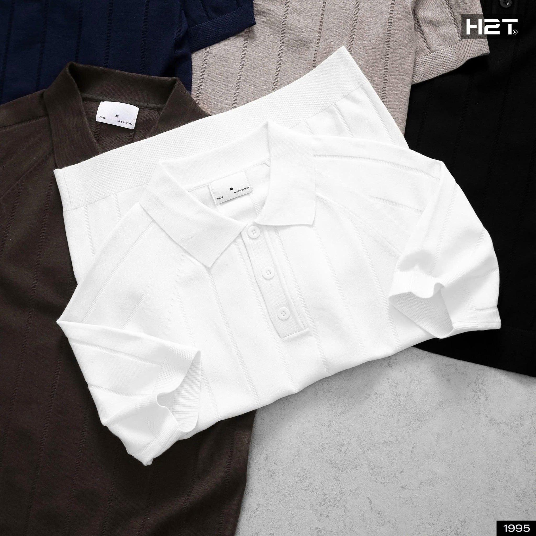  Áo Polo Knit Striped 1995 