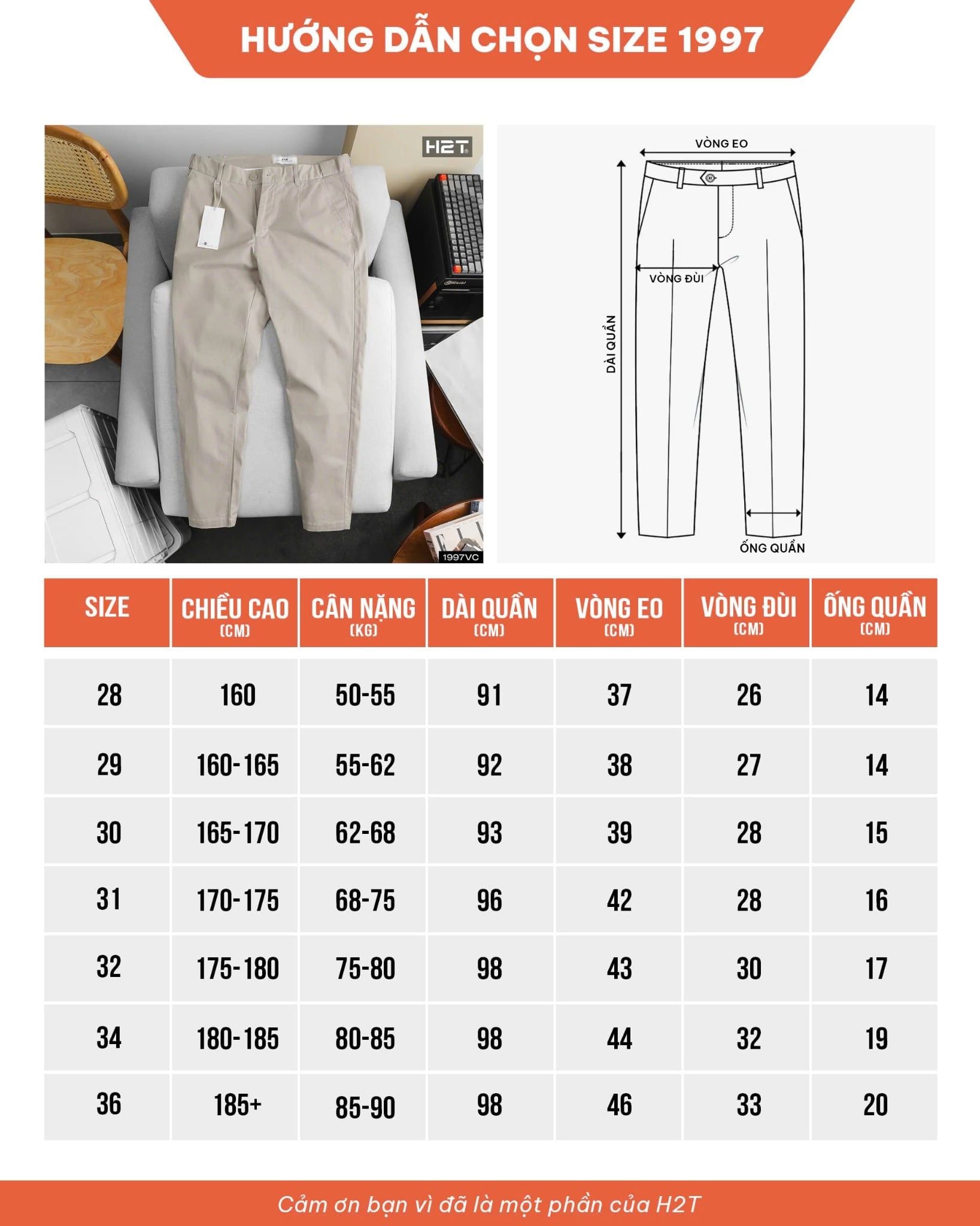  Quần KaKi Premium Chino 1997 