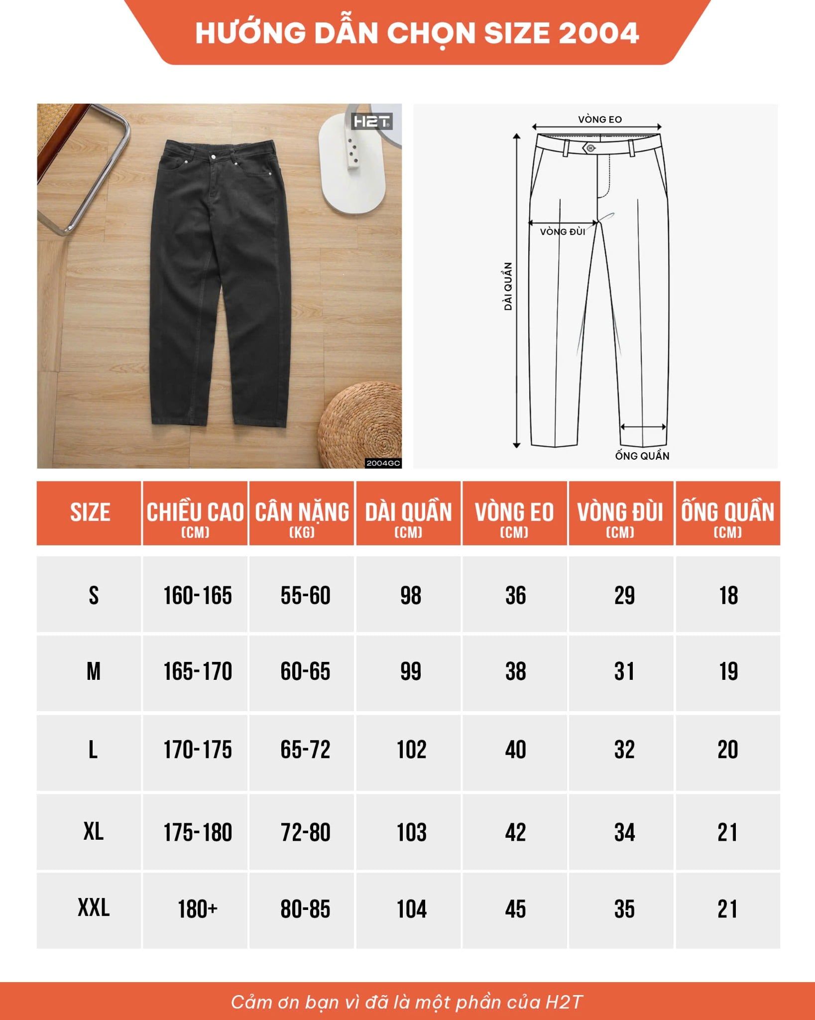  Quần KaKi Giả Jeans Classic 2004 