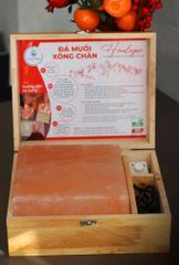 Đá Muối Xông Chân Himalaya 20×20×5 cm – Phiến Đá Lớn Giữ Nhiệt Tốt, Thư Giãn Toàn Thân