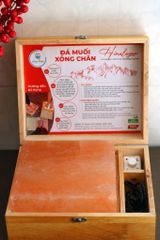 Đá Muối Xông Chân Himalaya 20×20×5 cm – Phiến Đá Lớn Giữ Nhiệt Tốt, Thư Giãn Toàn Thân