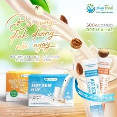 Combo Bột Sữa Hạt Dinh Dưỡng: Hạt Sen Huế & Mix Hạt