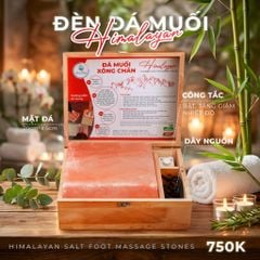 Đá Muối Xông Chân Himalaya 20×20×5 cm – Phiến Đá Lớn Giữ Nhiệt Tốt, Thư Giãn Toàn Thân