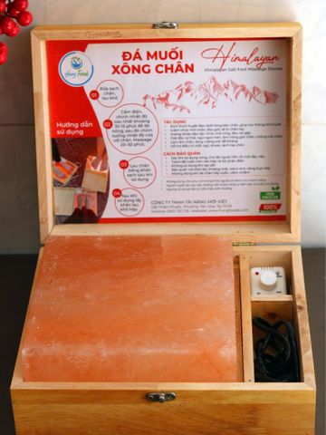 Đá Muối Xông Chân Himalaya 20×20×5 cm – Phiến Đá Lớn Giữ Nhiệt Tốt, Thư Giãn Toàn Thân