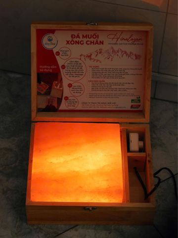 Đá Muối Xông Chân Himalaya 20×20×5 cm – Phiến Đá Lớn Giữ Nhiệt Tốt, Thư Giãn Toàn Thân