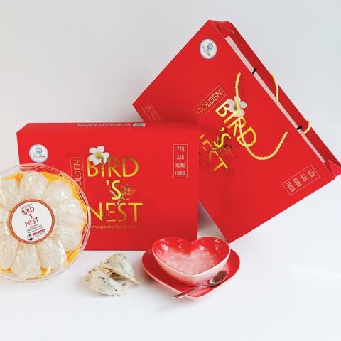 Hộp Quà & Túi Xách Cao Cấp Golden Bird's Nest | Hộp Đựng Yến Sào Sang Trọng | Màu Đỏ / Xanh Navy