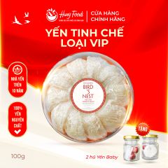 Yến Tinh Chế Loại VIP - Hộp 100g - Hung Foods Golden Bird's Nest - Tặng 2 Hũ Yến Baby