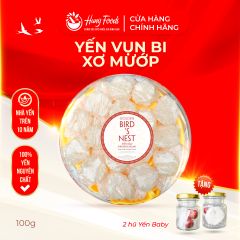 Yến Vụn Bi Xơ Mướp - Hộp 100g - Hung Foods Golden Bird's Nest - Tặng 2 Hũ Yến Baby