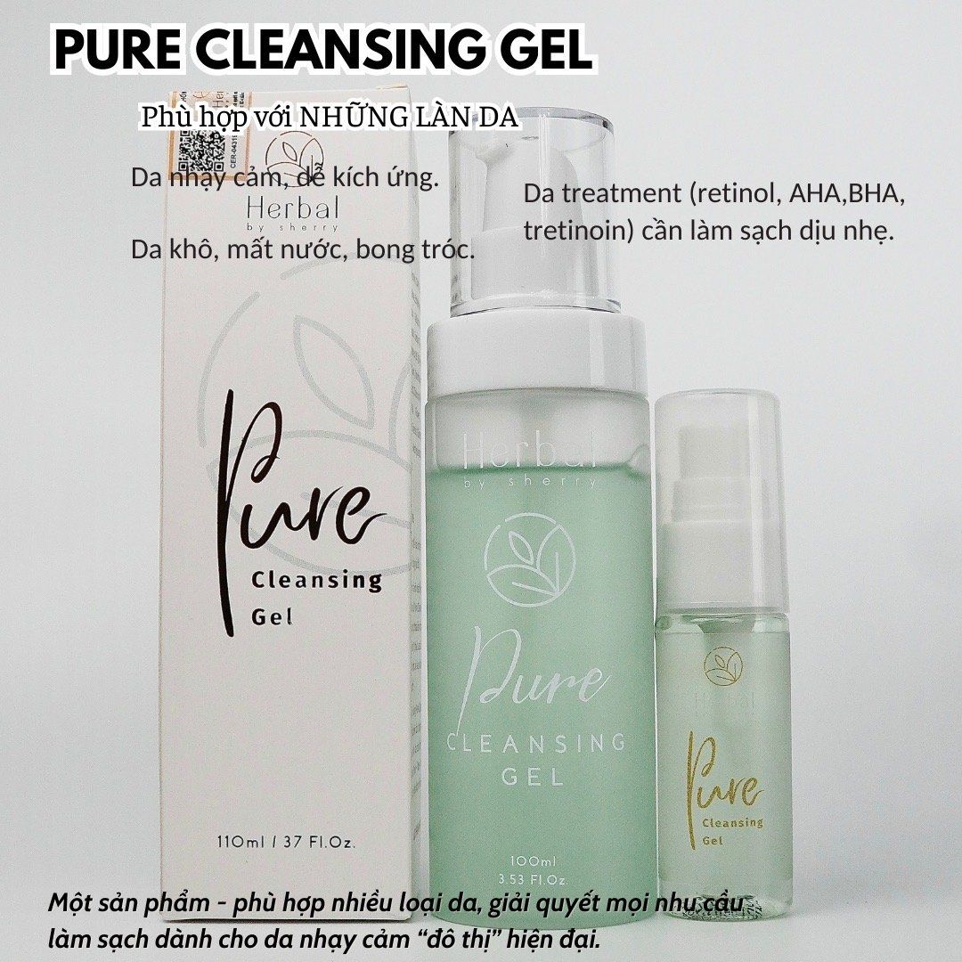  PURE CLEANSING GEL - Gel rửa mặt thảo mộc 