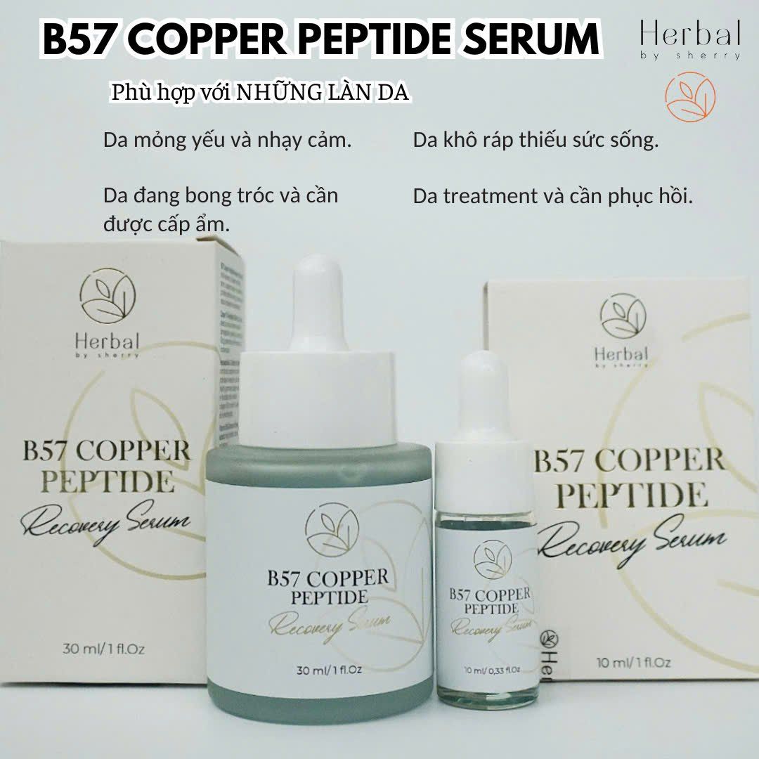  B57 COPPER PEPTIDE  SERUM- Serum đa Peptide cấp ẩm, chống lão hóa, phục hồi, làm dịu và hỗ trợ đầy sẹo 