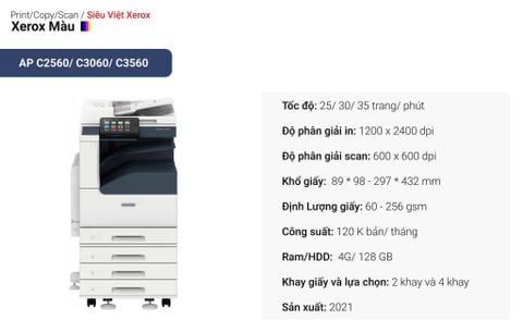 MÁY PHOTOCOPY MÀU XEROX C7025/7030/7035