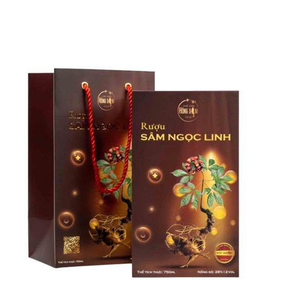  Bình Rượu Sâm Ngọc Linh Nguyên Chất 750ml 