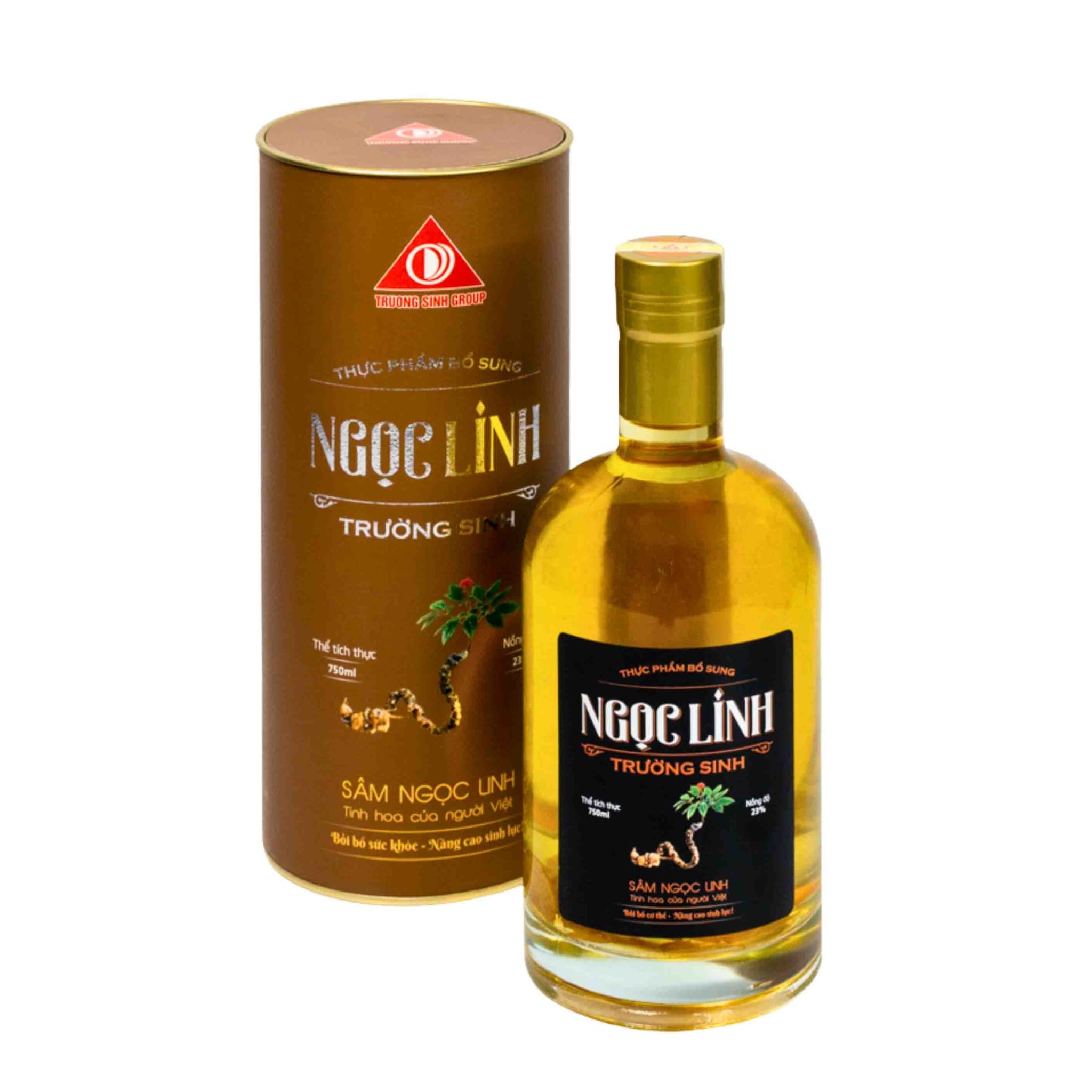 Bình Sâm Ngọc Linh Trường Sinh Brown 750ml