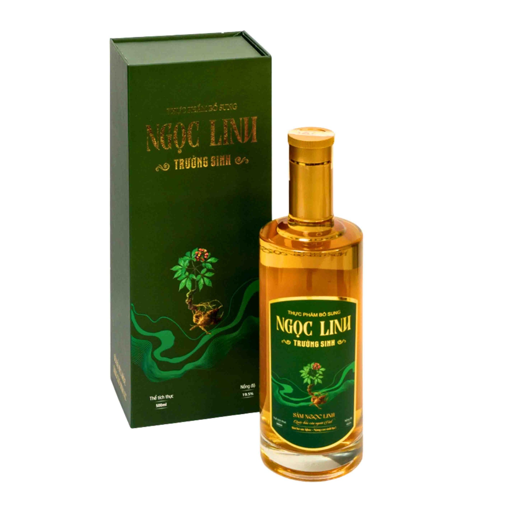 Bình Sâm Ngọc Linh Trường Sinh Green 500ml