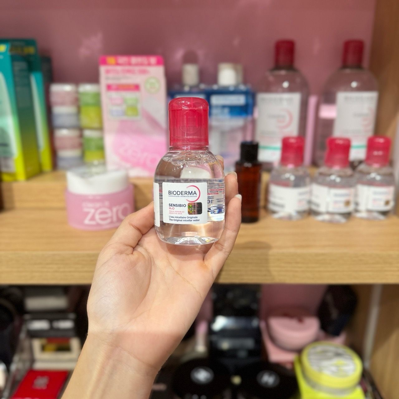 Nước tẩy trang Bioderma HỒNG phù hợp cho da nhạy cảm MINI 100ml