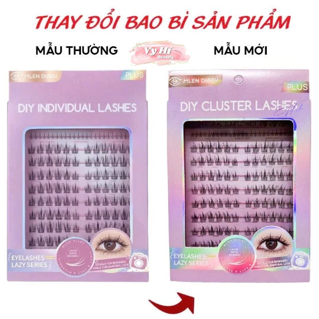 Mi giả hướng dương Mlen Diary Plus hộp tím