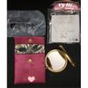 Gương gift Gucci Flora 2 mặt kèm túi vải satin hồng