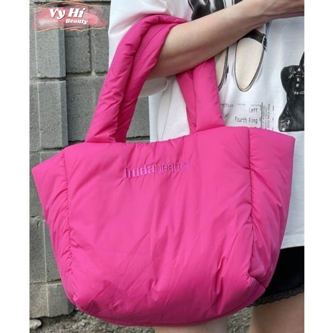 Túi tote Huda hồng dạng phao
