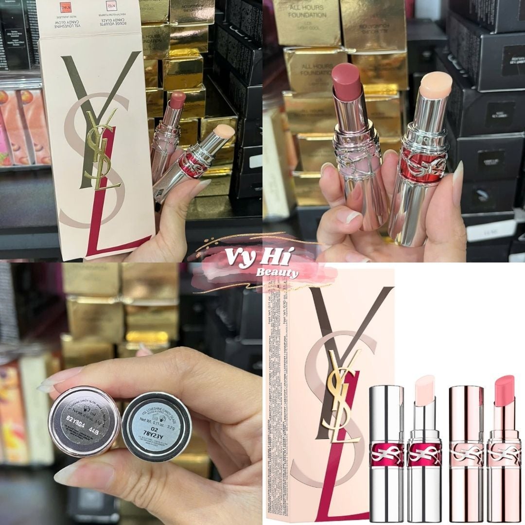 Set son YSL gồm 2 son Candy màu 02 và 44B full size