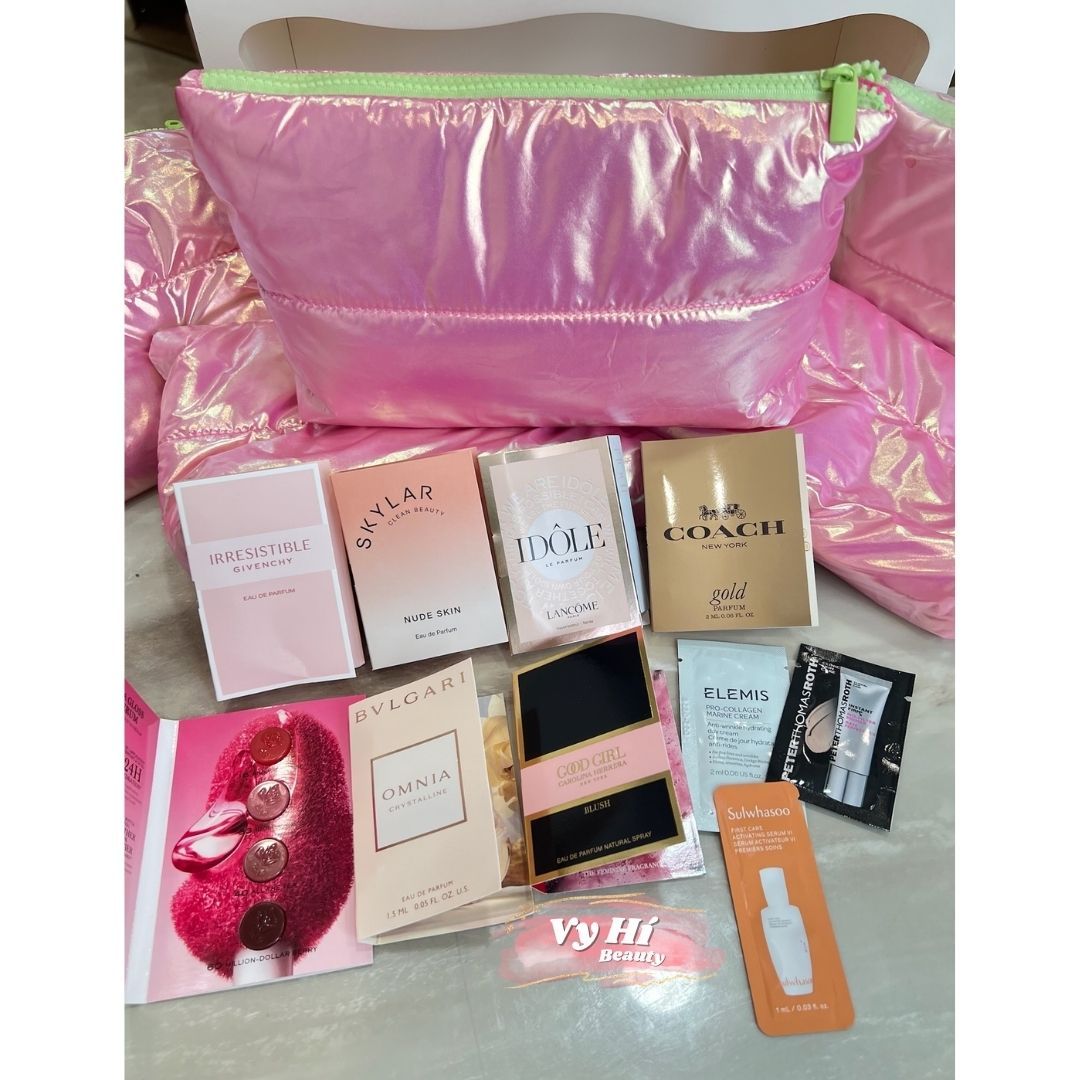 Set Macys TÚI HỒNG gồm sample và vial nước hoa