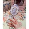 Bản nội địa BUNNY GARDEN - Gương cầm tay Flower Knows THỎ kích thước 22 x 9.8 cm