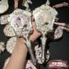 Bản nội địa KNIGHT UNICORN - Gương cầm tay Flower Knows NGỰA kích thước 22 x 9.8 cm
