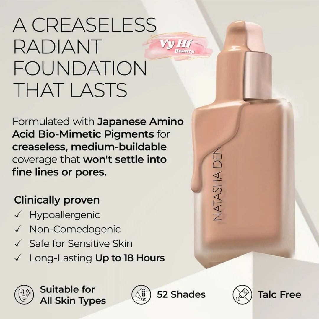 Kem nền Natasha Denona Hyglam Hydrating & Blurring Longwear Radiant Serum Foundation 30ml