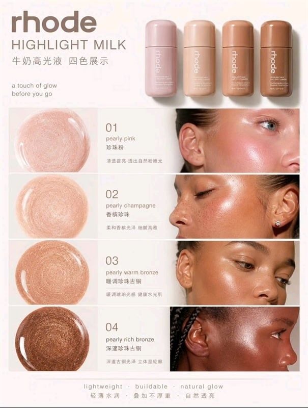 MINI - Bắt sáng Rhode dạng SỮA Highlight Milk Multipurpose Luminizer 8ml