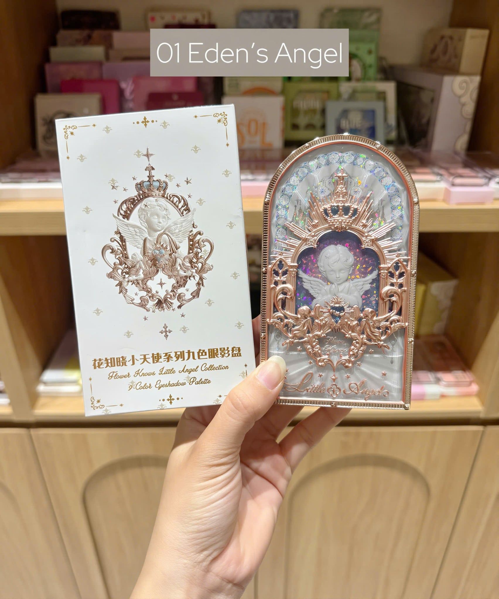 Bản nội địa - LITTLE ANGEL - Bảng mắt Flower Knows THIÊN THẦN 9 ô 10.5g